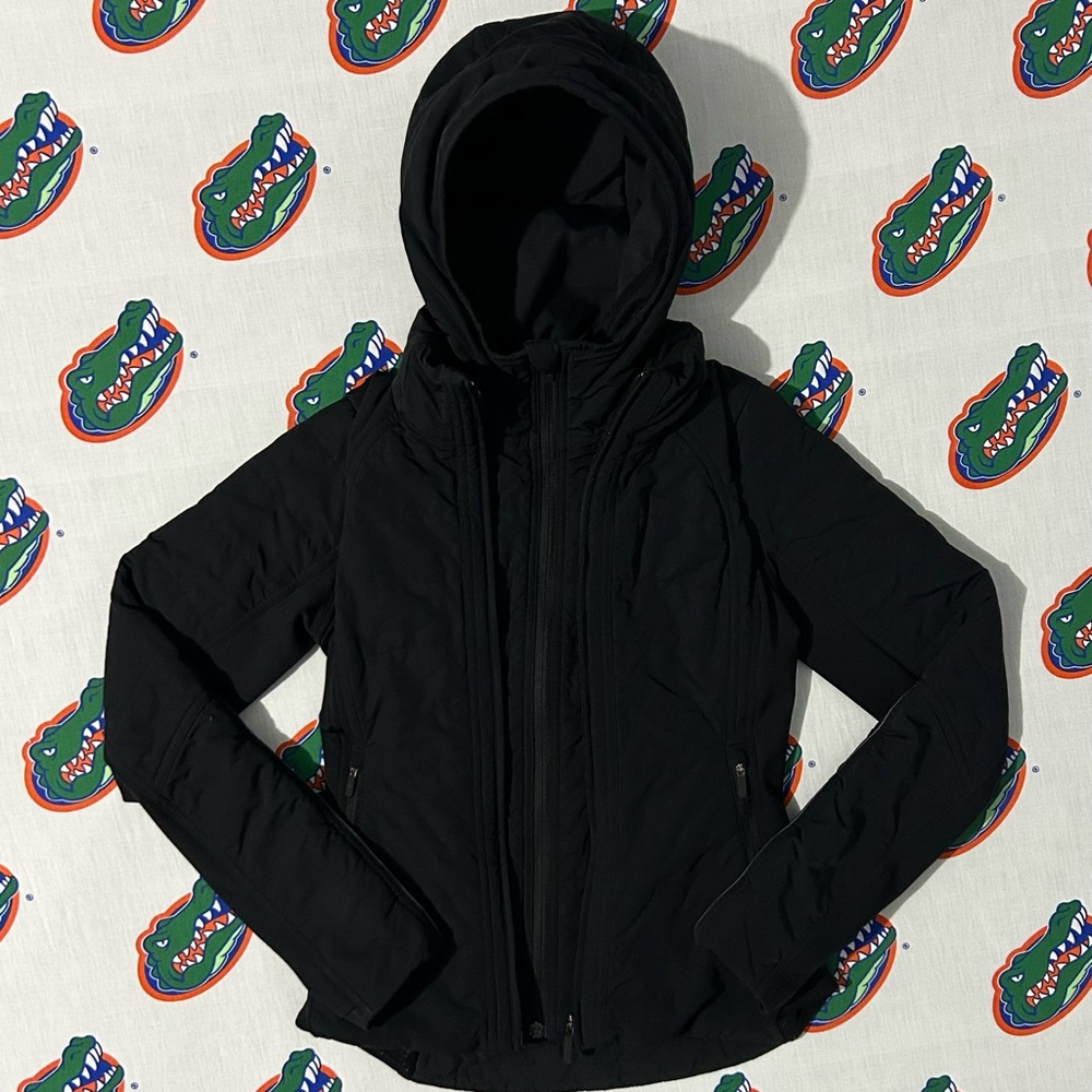 Women's Lululemon Puffer Jacket Removable Hood Sweater Hoodie Size Small